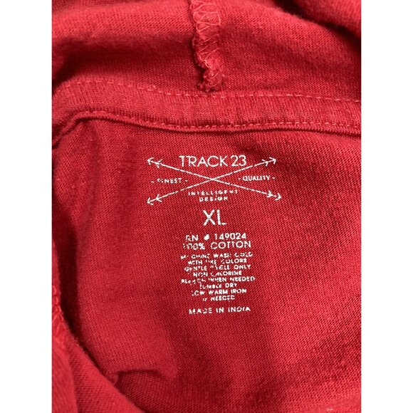 Track 23 Guns N Roses Short Sleeve T-Shirt Hoodie Women's Size XL Red w Graphic - Picture 3 of 8